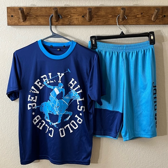 Beverly Hills Polo Club Other - Boy Beverly Hills Polo Club Matching Set Navy and Light Blue Tee